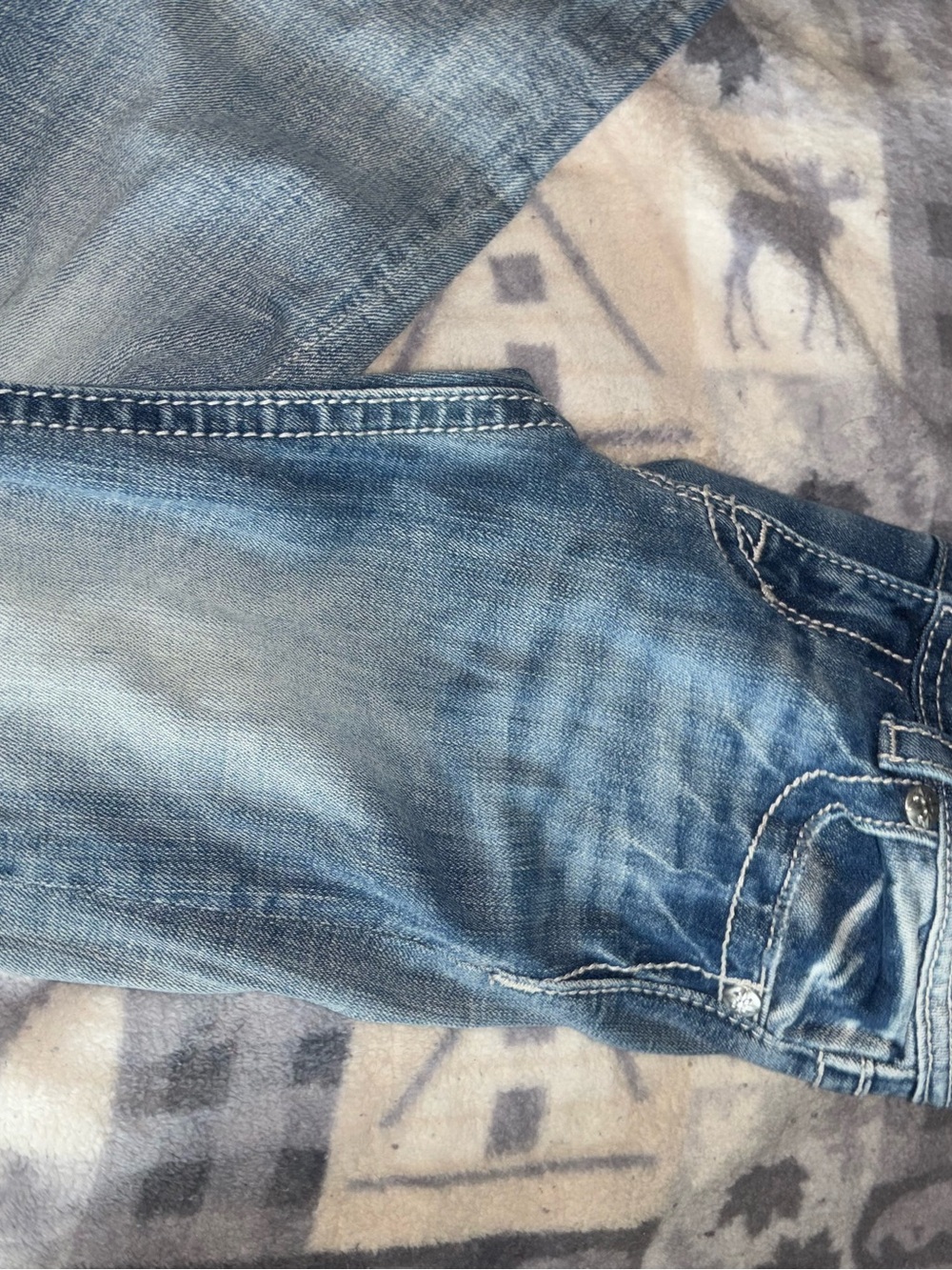 Girls Miss Me Blue Washed Denim Jeans